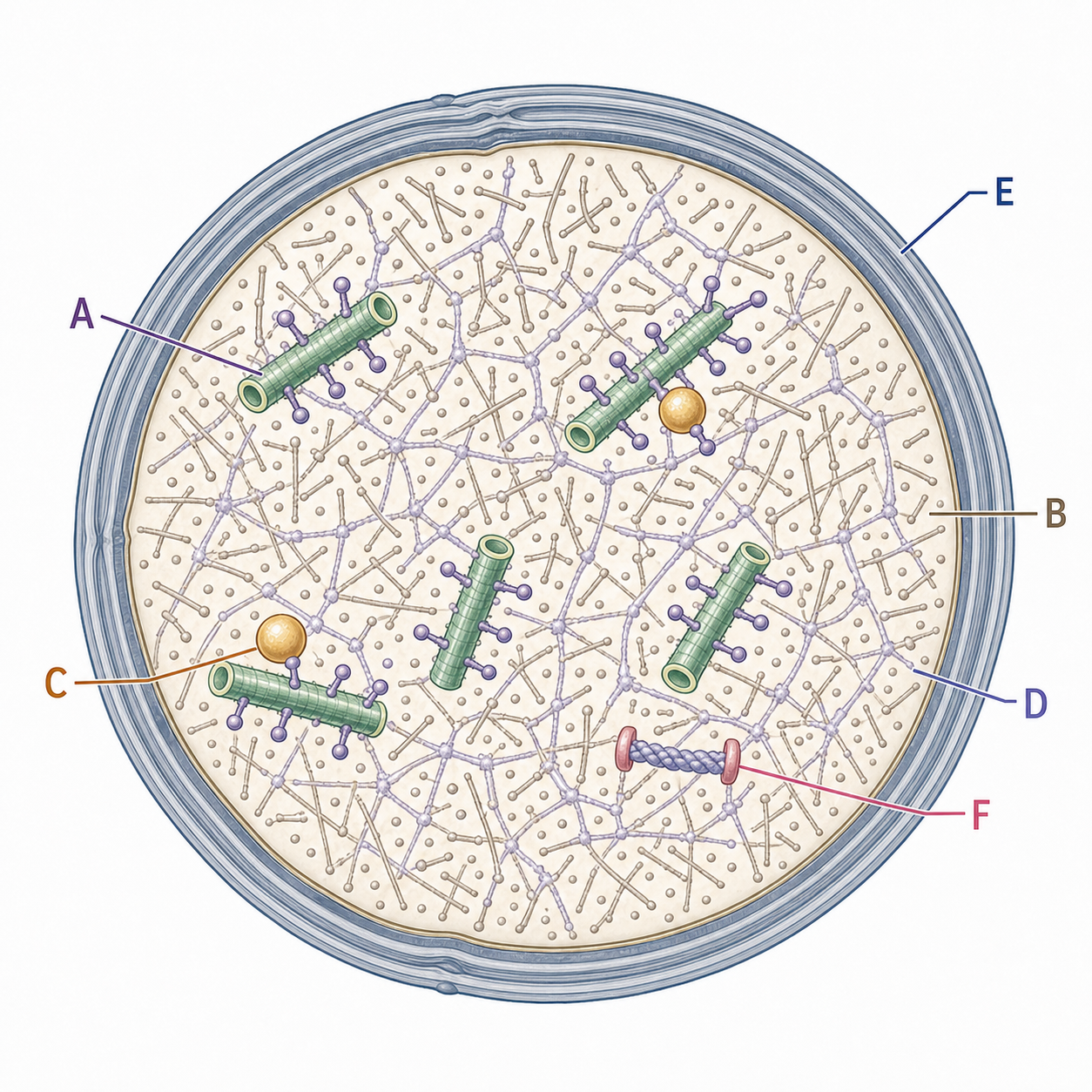 Modern companion diagram for Figure 5.18 showing a small nerve axon cross section