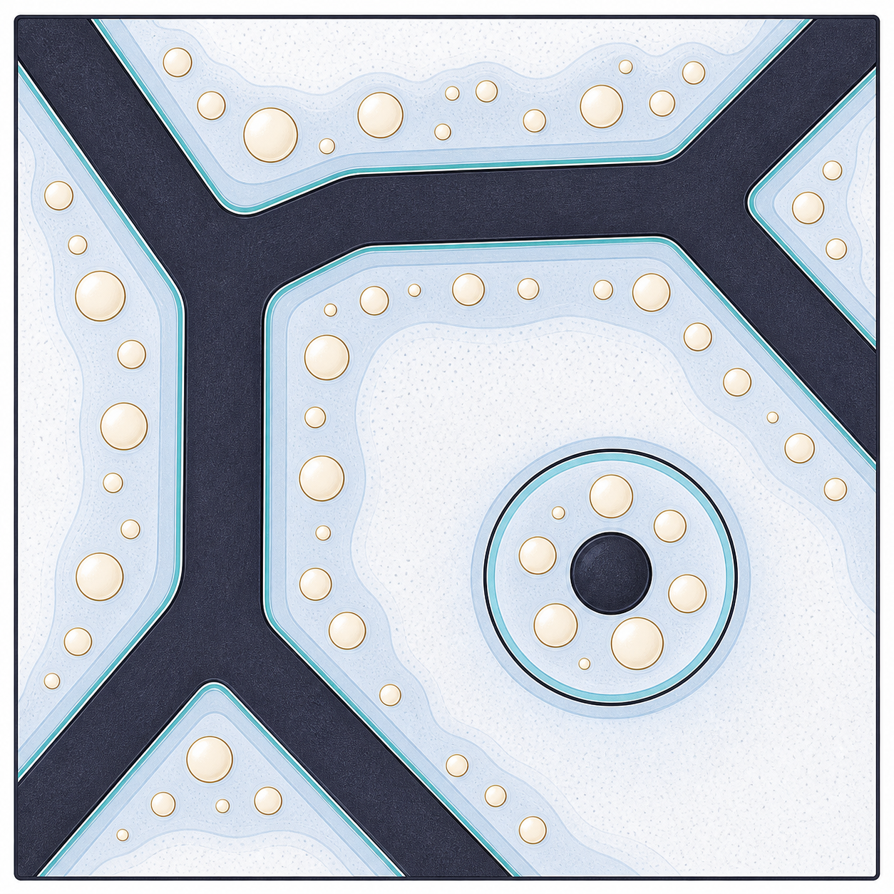 Modern companion diagram for Figure 6.4 showing MTL surfaces with ordered and vicinal water layers
